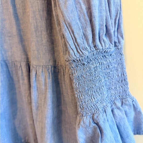 Pomander Place Sky Blue V-Neck Long Sleeve Dress - Picture 7 of 9